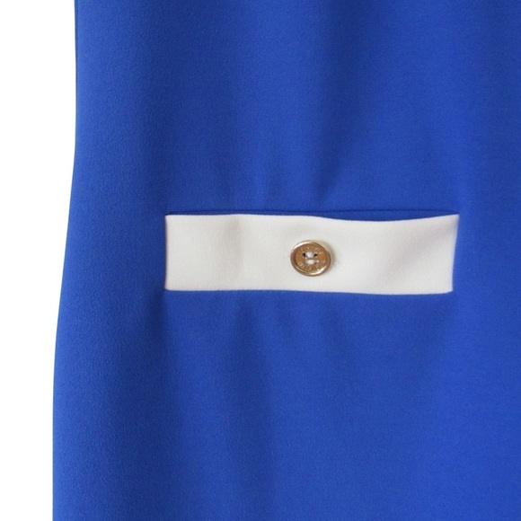 Tommy Hilfiger Blue Short Sleeve Dress 14 White Trim Preppy Classical Nautical - Picture 5 of 9